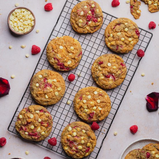 White Chocolate Raspberry Cookies