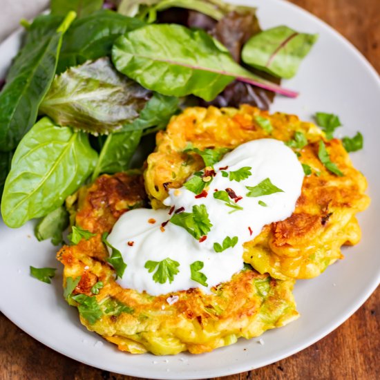 Cheesy Leek Fritters