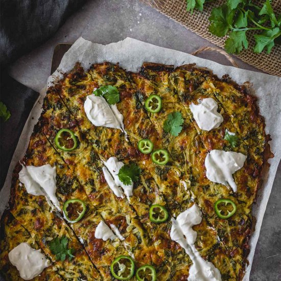 Kohlrabi and Kale Pizza Crust