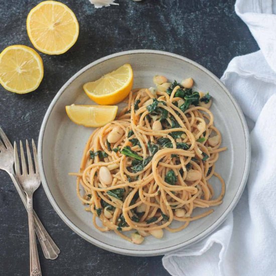 Pasta with White Beans and Kale