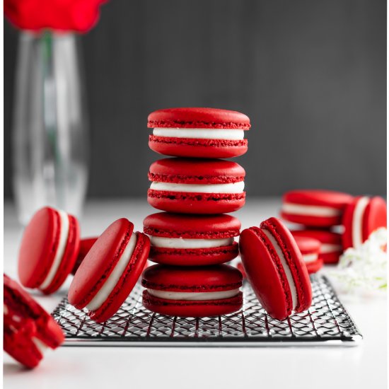 Red Velvet Macarons