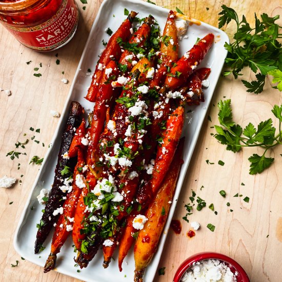 Roasted Honey Harissa Carrots