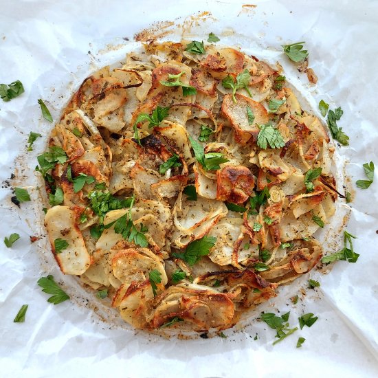 Potato Cake with Onions