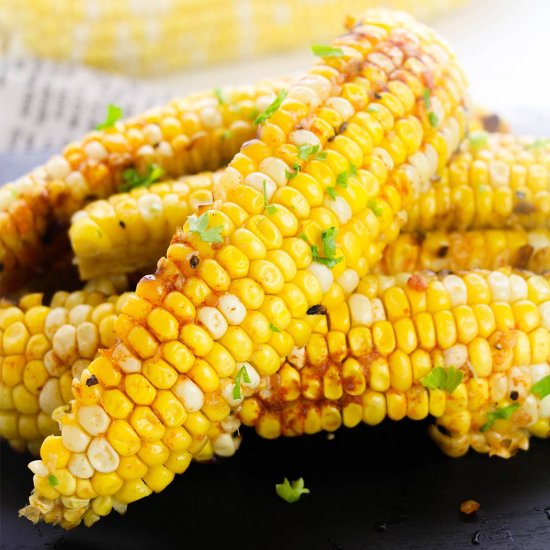 Corn Ribs with Garlic Butter Sauce