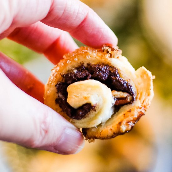 Chocolate Rugelach with Pecans