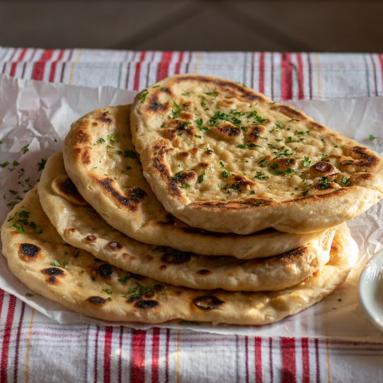 Tawa Naan with Garlic Butter