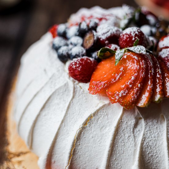 Almond Cream Pavlova