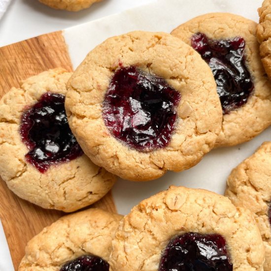 Healthy Oatmeal Thumbprint Cookies