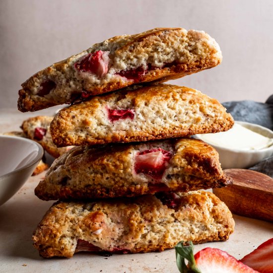 sumac strawberry scones