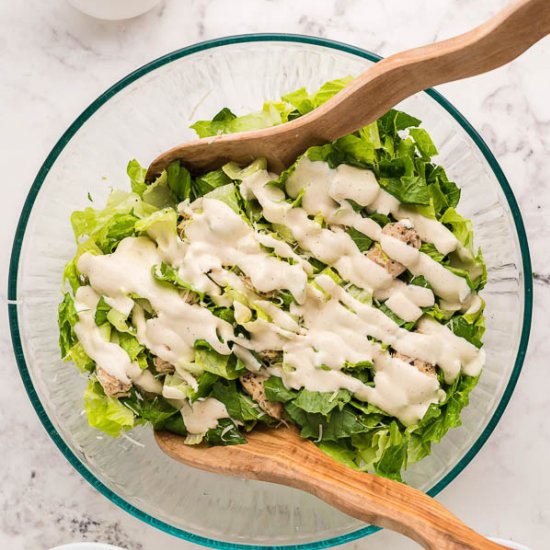 10 Minute Chicken Caesar Salad