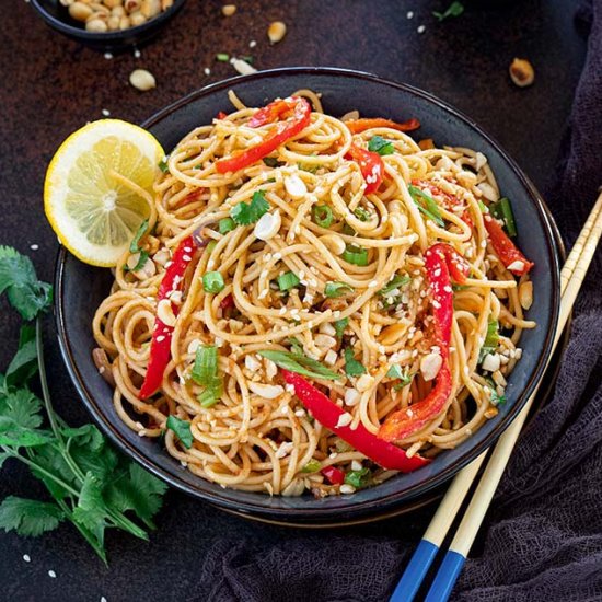 Vegan Spicy Peanut Noodles