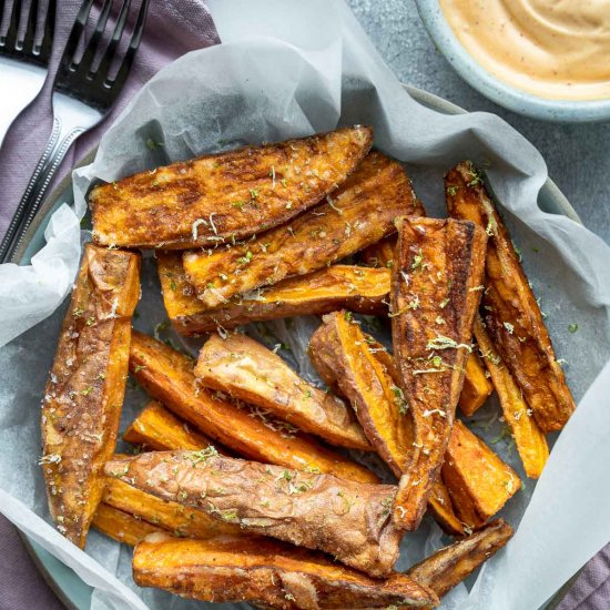 Sweet Potato Wedges with Lime