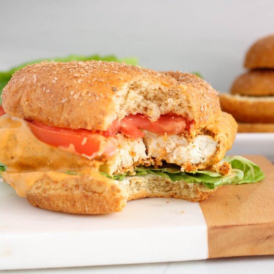 Vegan Buffalo “Chicken” Sandwich