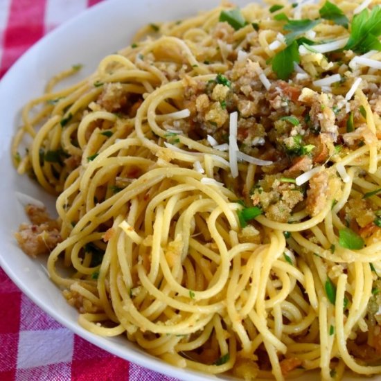 Anchovy Breadcrumb Pasta