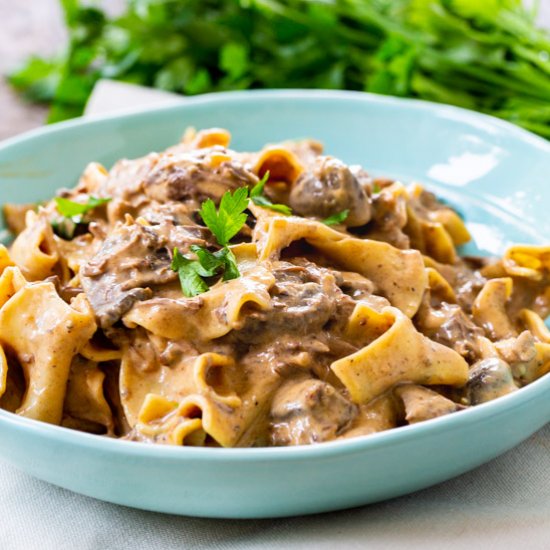 Slow Cooker Beef Stroganoff