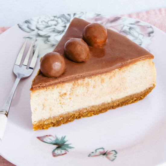 Baked Maltesers Cheesecake