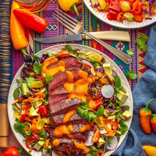 Steak Salad with Chipotle Dressing