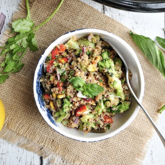 Slow Cooker Vegetable Quinoa Medley