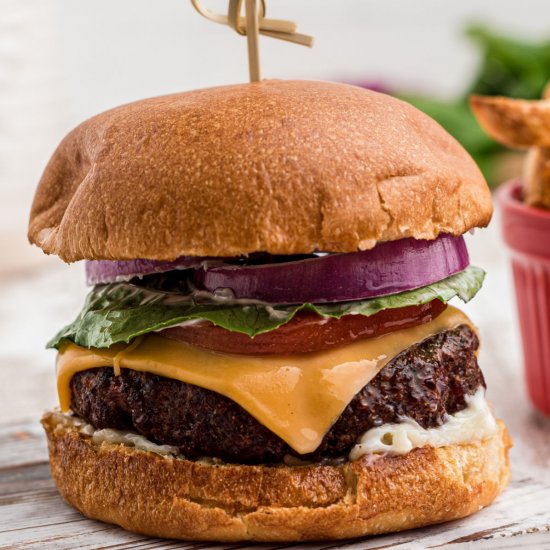 Grilled Venison Burger