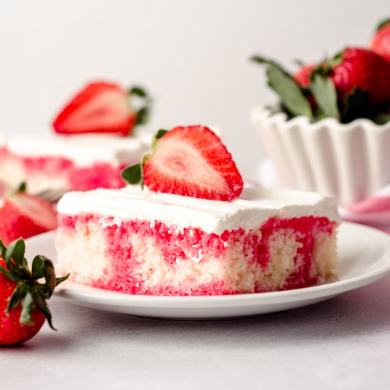 strawberry poke cake