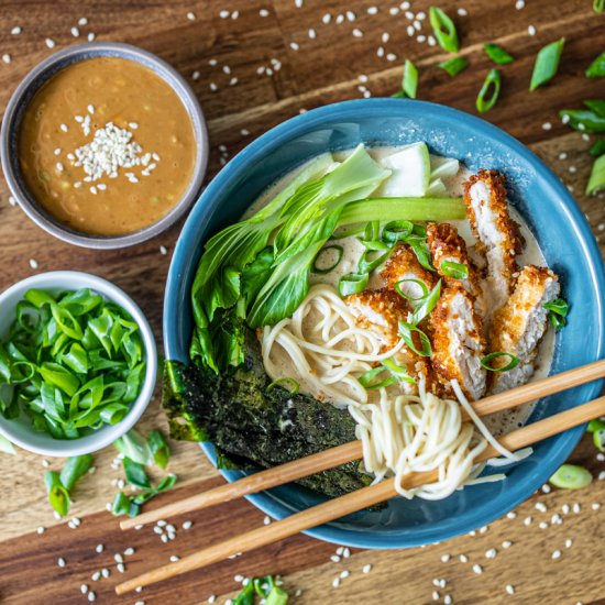 COCONUT RAMEN WITH KATSU CHICKEN