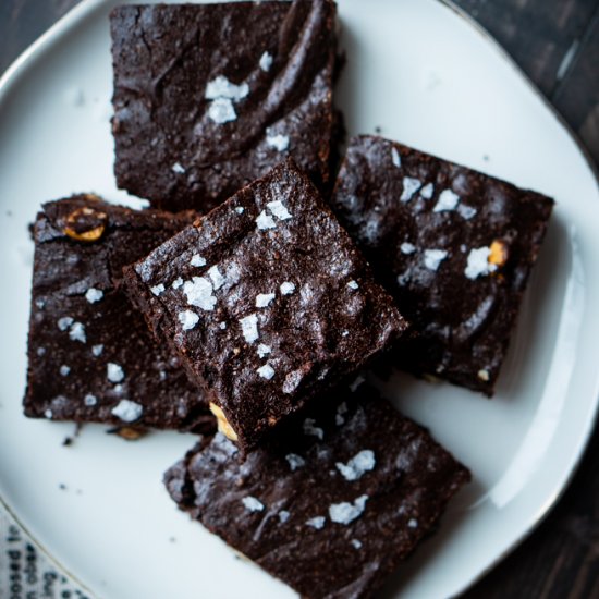 Brownies with Hazelnut and Sea salt