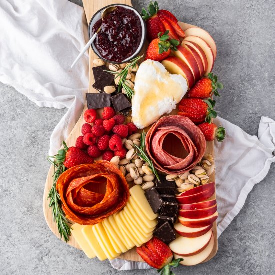 Valentine’s Day Charcuterie Board