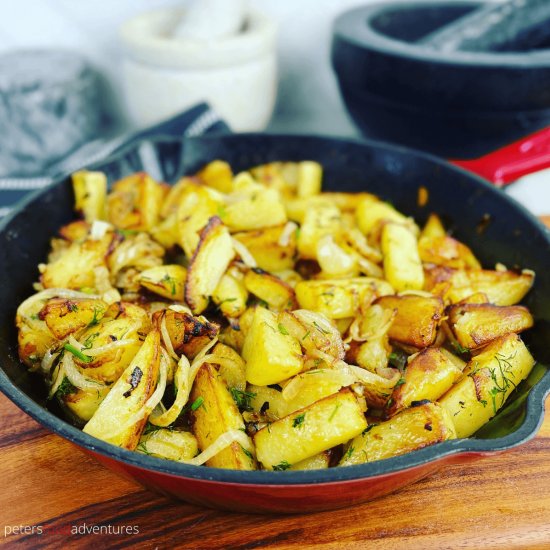 Russian Pan Fried Potatoes