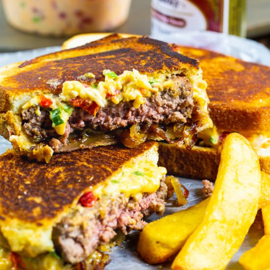 Pimento Cheese Patty Melts