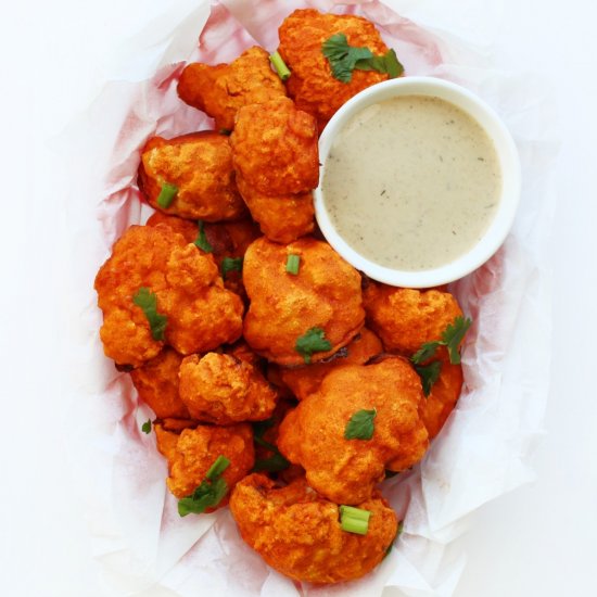 Vegan Buffalo Cauliflower Wings