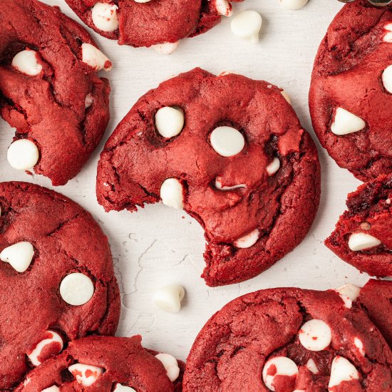 Red Velvet Cake Mix Cookies