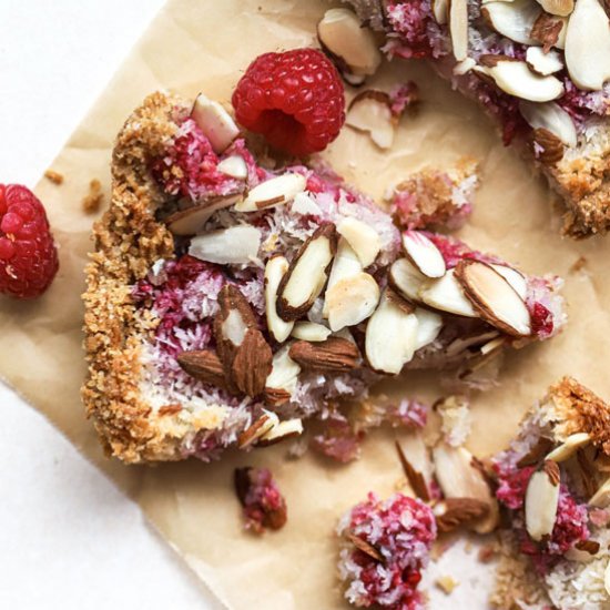 Raspberry Almond Macaroon Tart