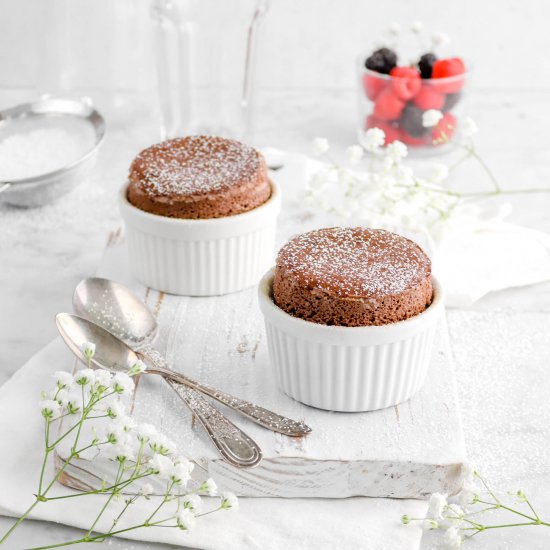 Homemade Chocolate Soufflés (For 2)