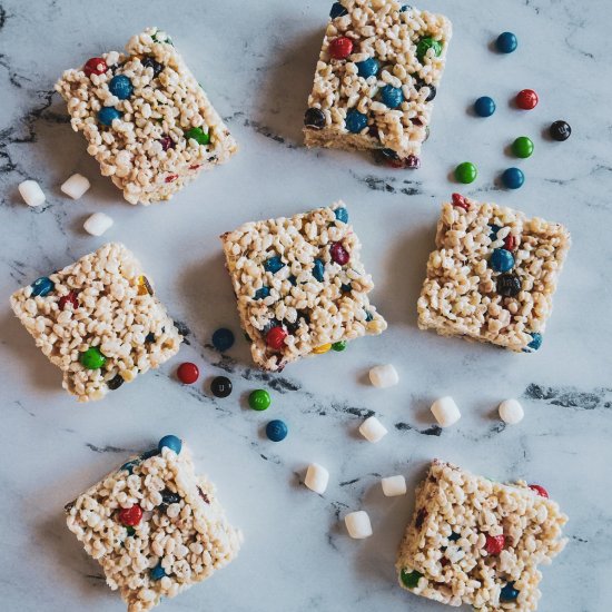 M&M Rice Krispie Treats