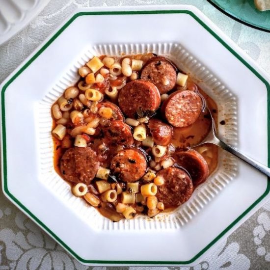 pasta fagioli with a twist