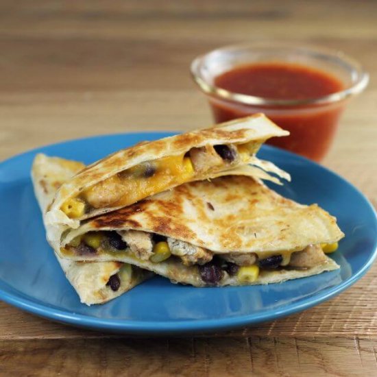 Chicken Black Bean Quesadillas