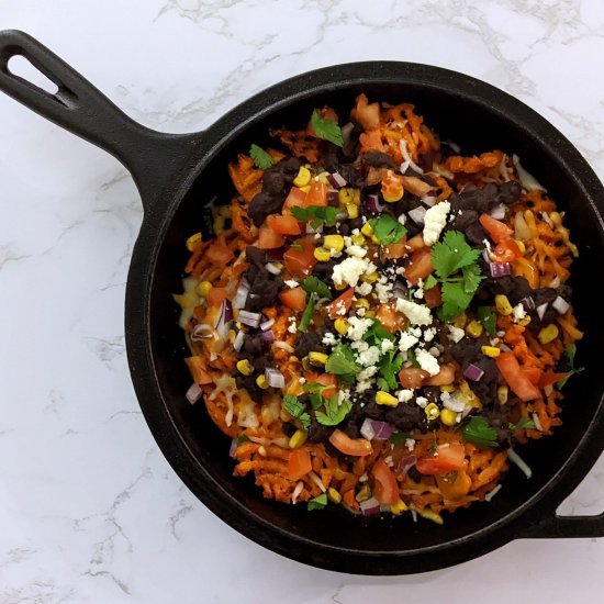 Loaded Sweet Potato Waffle Fries