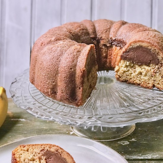 Banana Tunnel of Fudge Cake