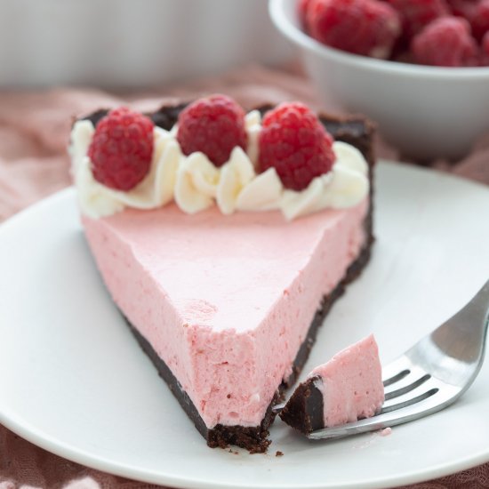 Keto Raspberry Mousse Tart