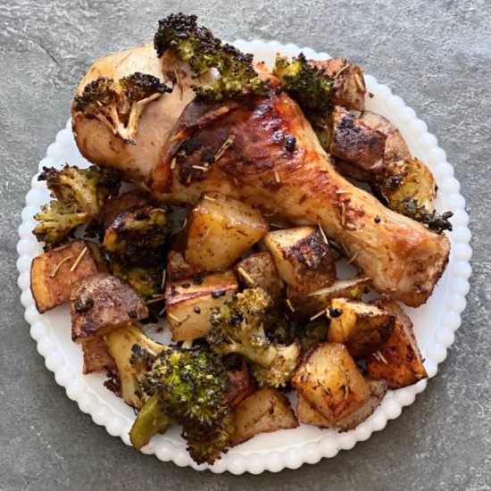 Sheet Pan Rosemary Chicken Dinner