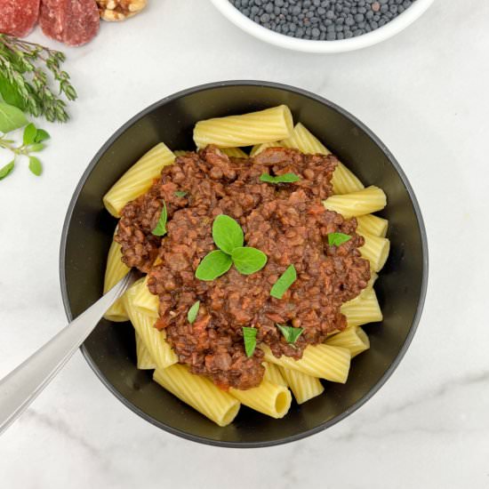 Black Lentil Bolognese