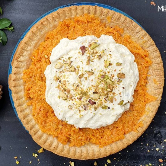 Carrot halwa tarts