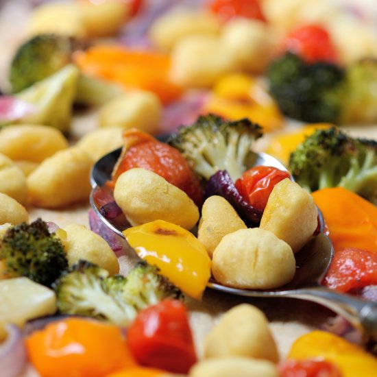 Sheet Pan Gnocchi, Veggies & Pesto