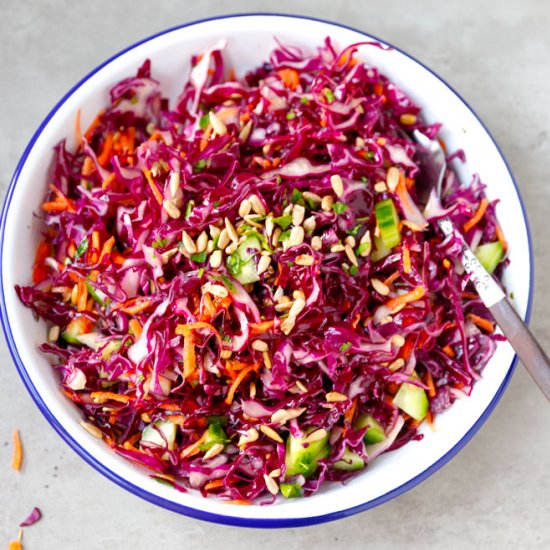 Easy Purple Cabbage Salad