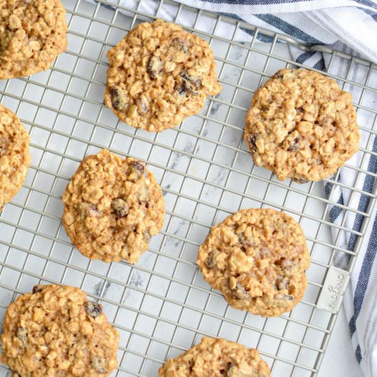 Sourdough Oatmeal Raisin Cookies