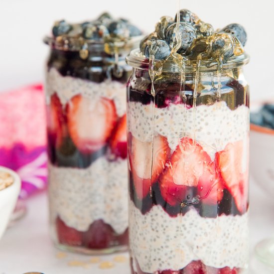 Chia Oats Fruit Parfaits