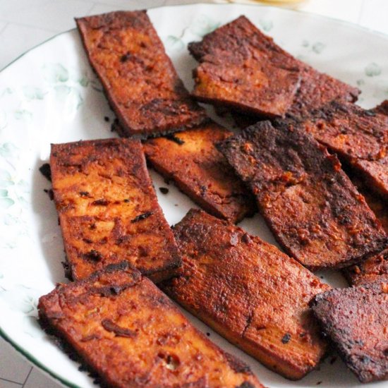 Easy tofu bacon