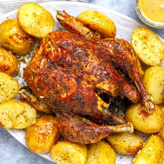 Instant Pot Roast Chicken Potatoes