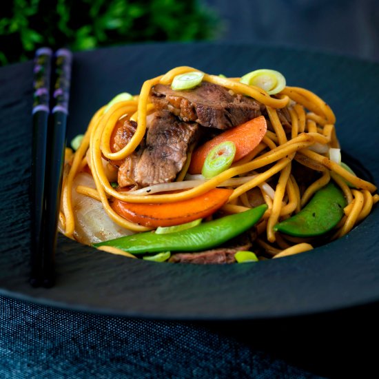 Duck Chow Mein with Hoisin Sauce