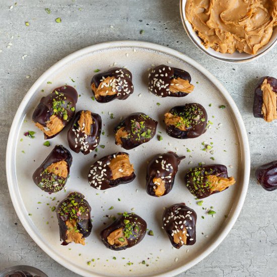 Peanut Butter Stuffed Dates